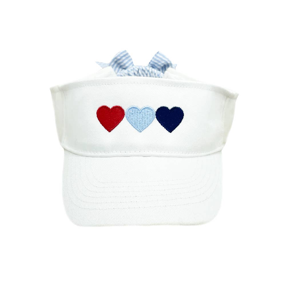 Patriotic Hearts Bow Visor (Youth, Junior)