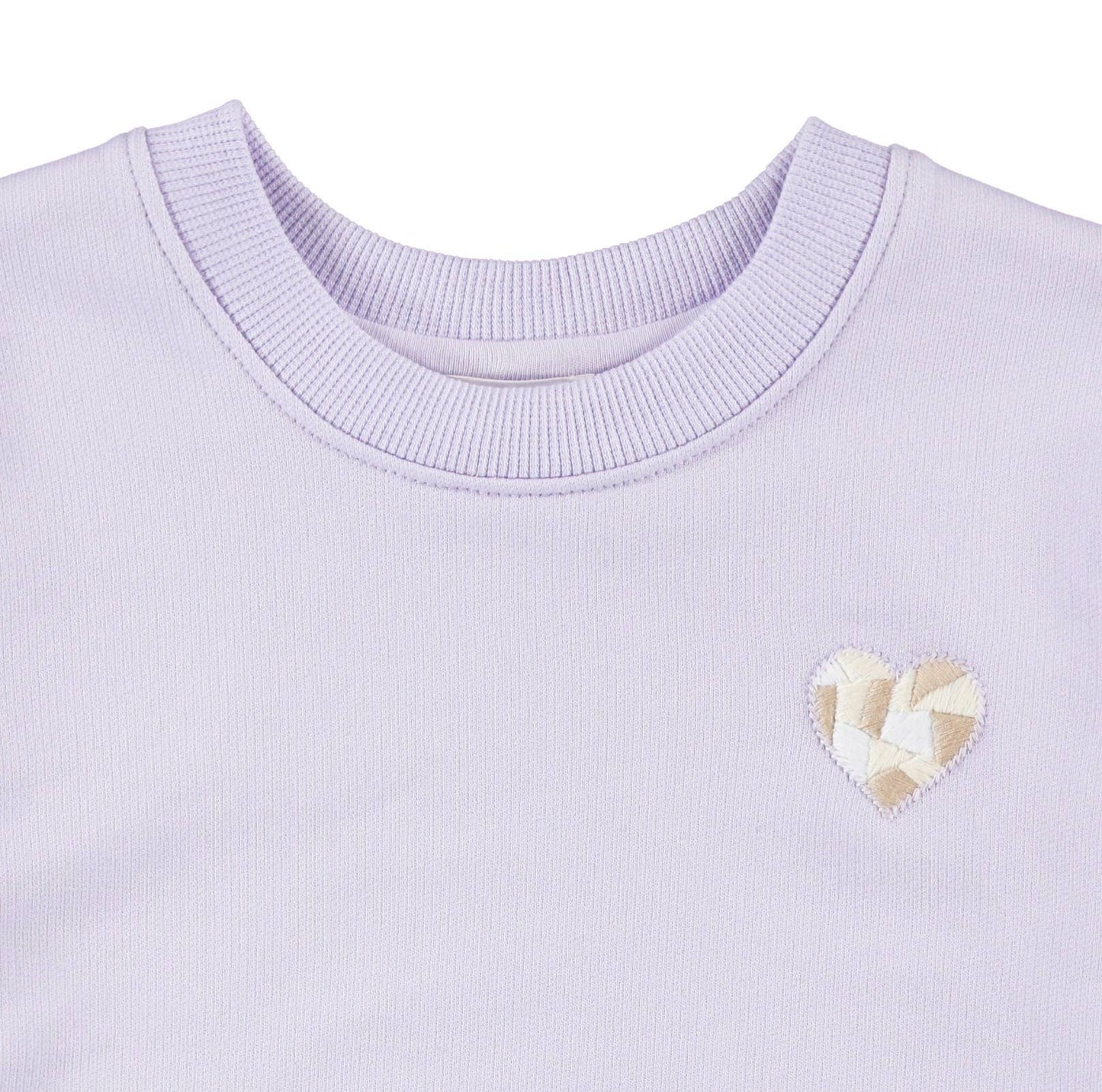 FRENCH TERRY SET - HEART / PURPLE HEATHER