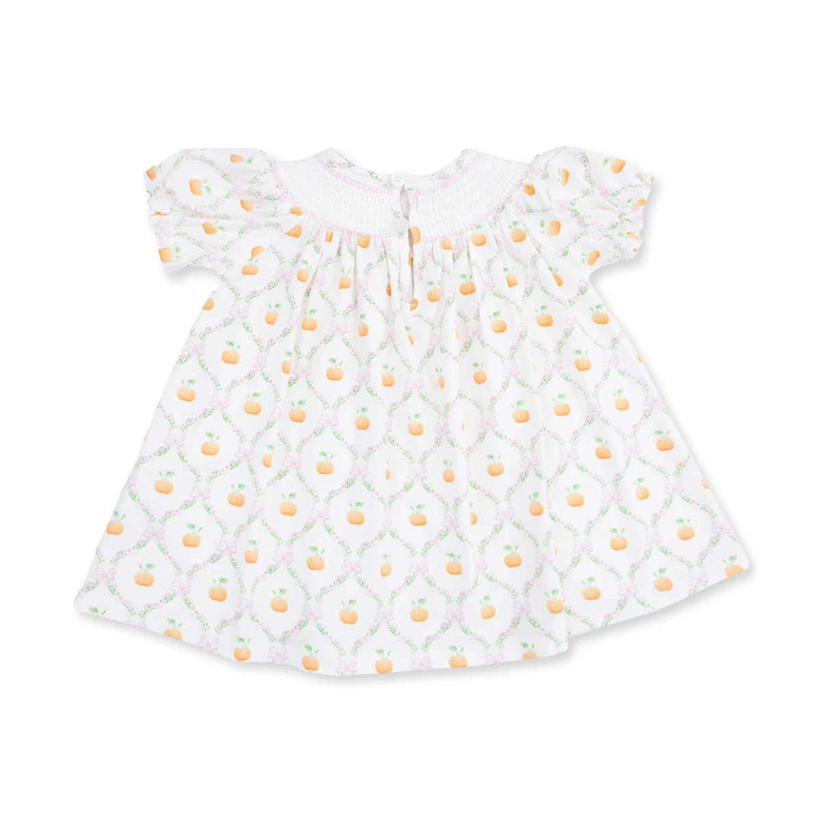 Pretty Pumpkin Trellis- Puff Bishop Dress and Bloomer