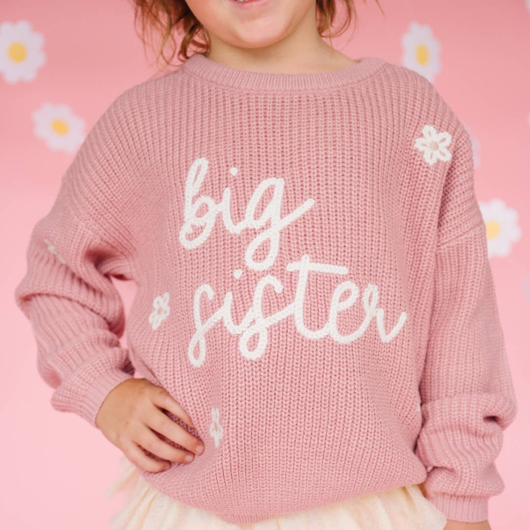 Big Sister Knit Sweater - Family Fun - Birth Announcement