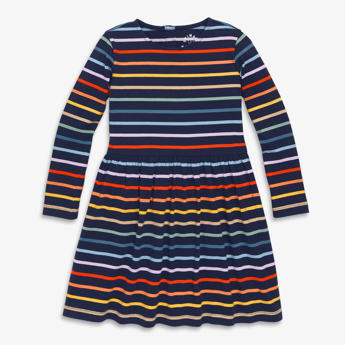 Perfect pocket dress in rainbow stripe