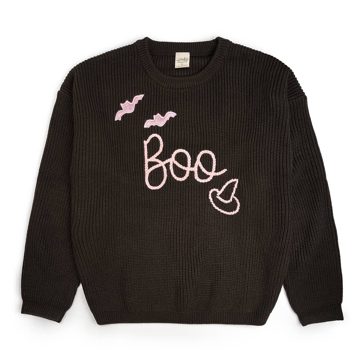 Boo Bat Halloween Knit Women's Sweater - Womens Clothing