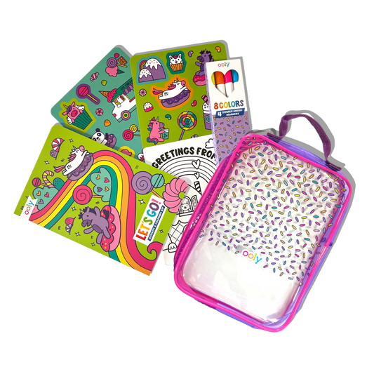 Let's Go!: Activity & Coloring Kit - Unicorn Candy Town
