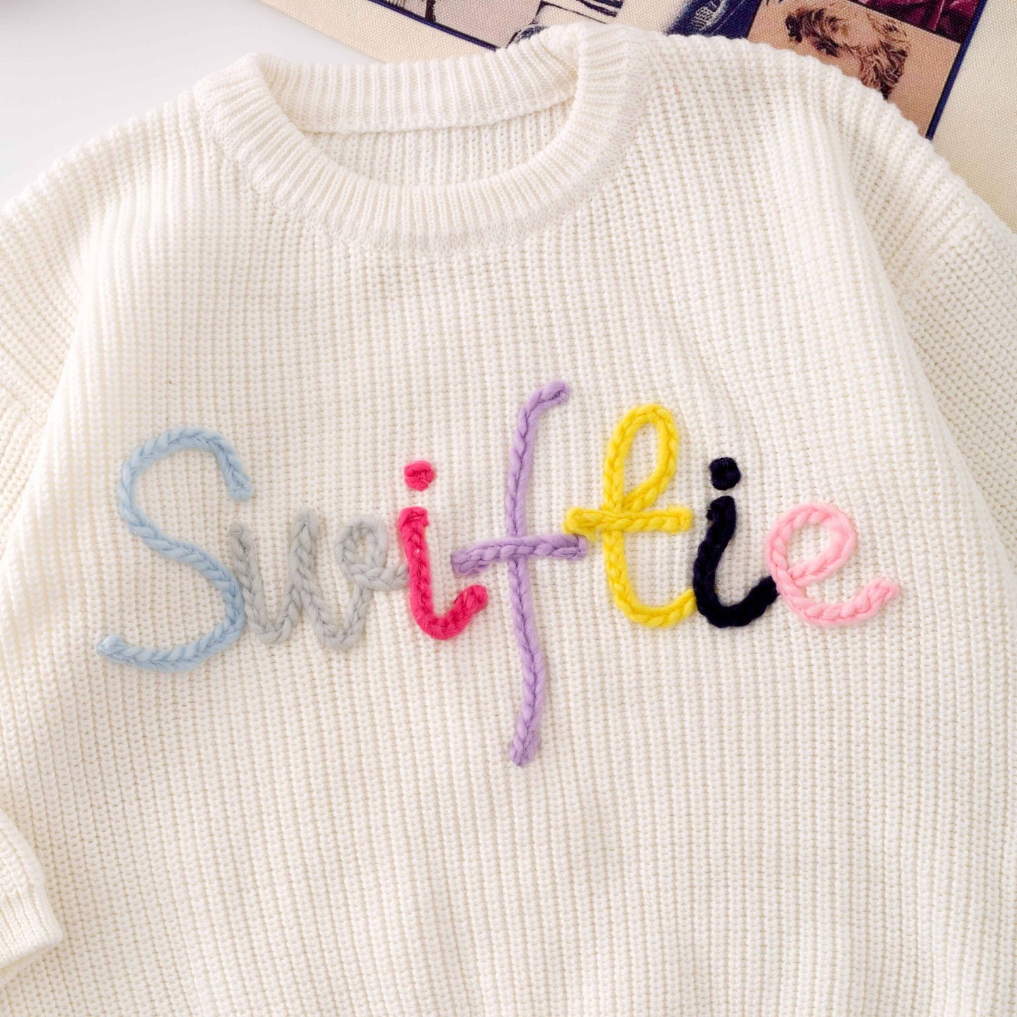 Swiftie embroidery sweater taylor swift inspired sweater