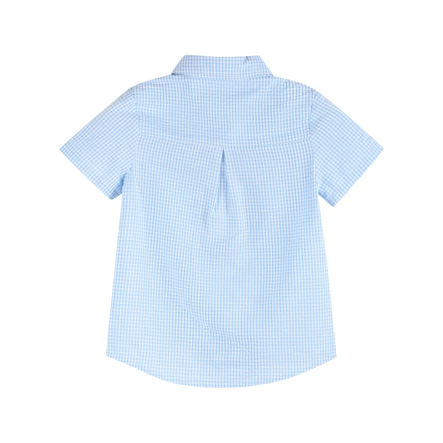 Blue Gingham Easter Bunny Dress Shirt