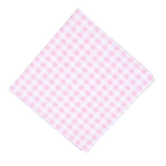 Baby Checks Swaddle Blanket - Pink