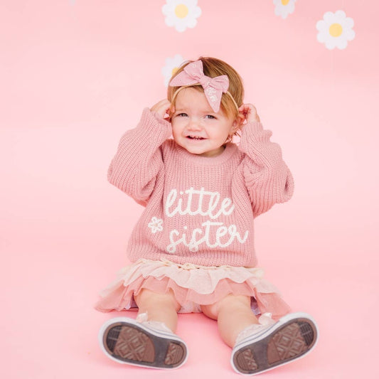 Little Sister Knit Sweater - Family Fun - Girls Clothes