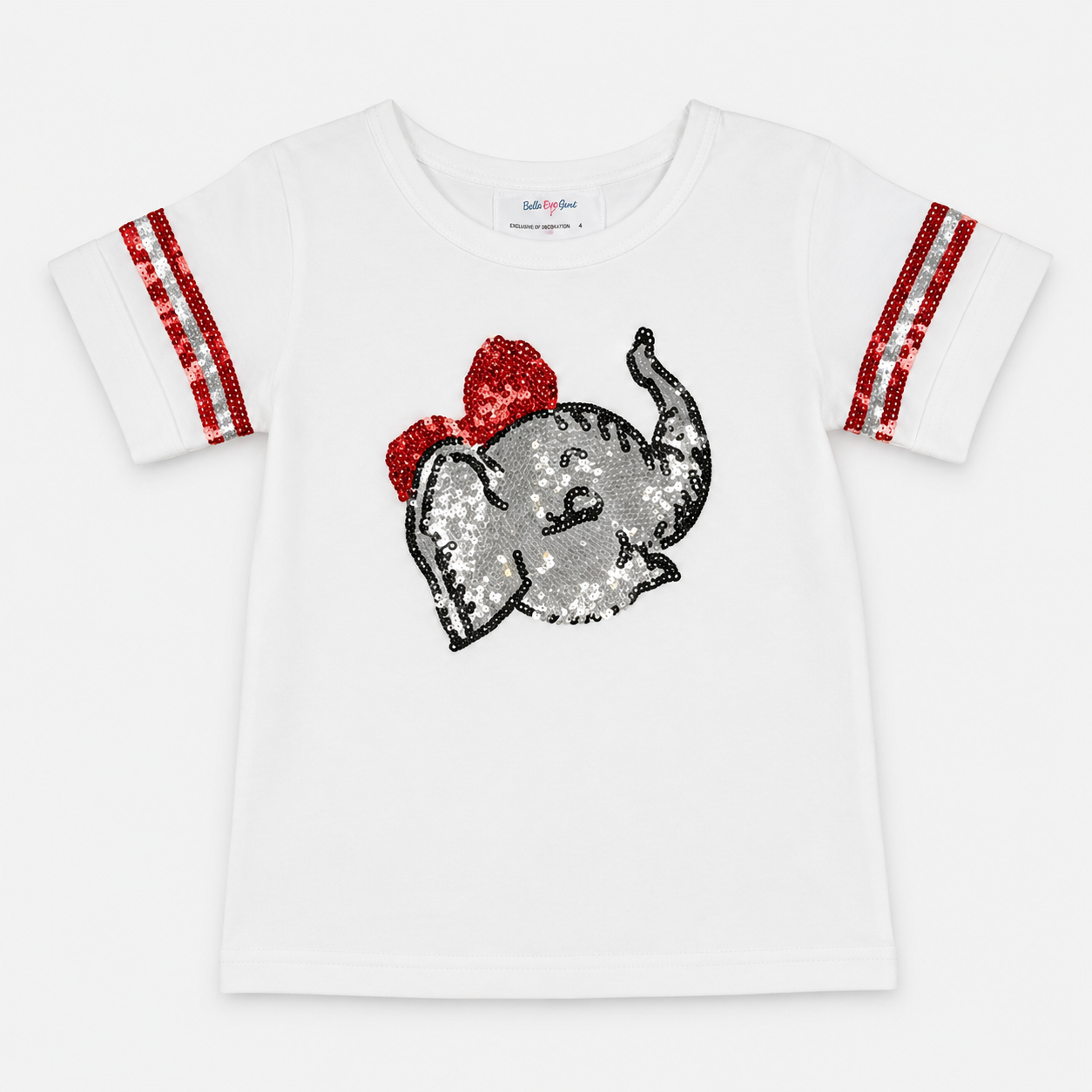 Lulu Bebe Sequin Team Elephant Shirt