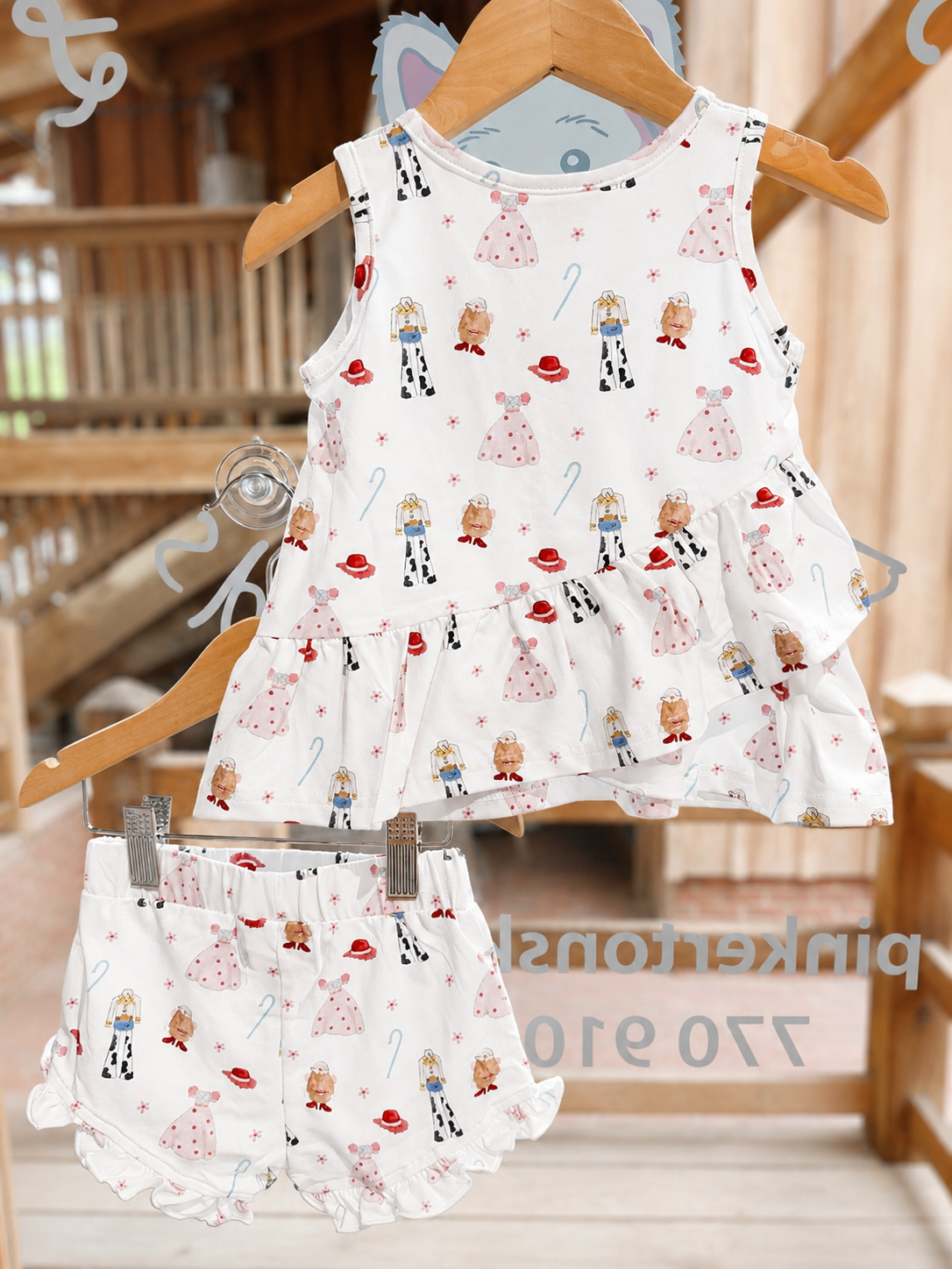 Three Little Ducks Rosie Ruffle Back Top with Sadie Claire Shorts - Sweetheart Corral