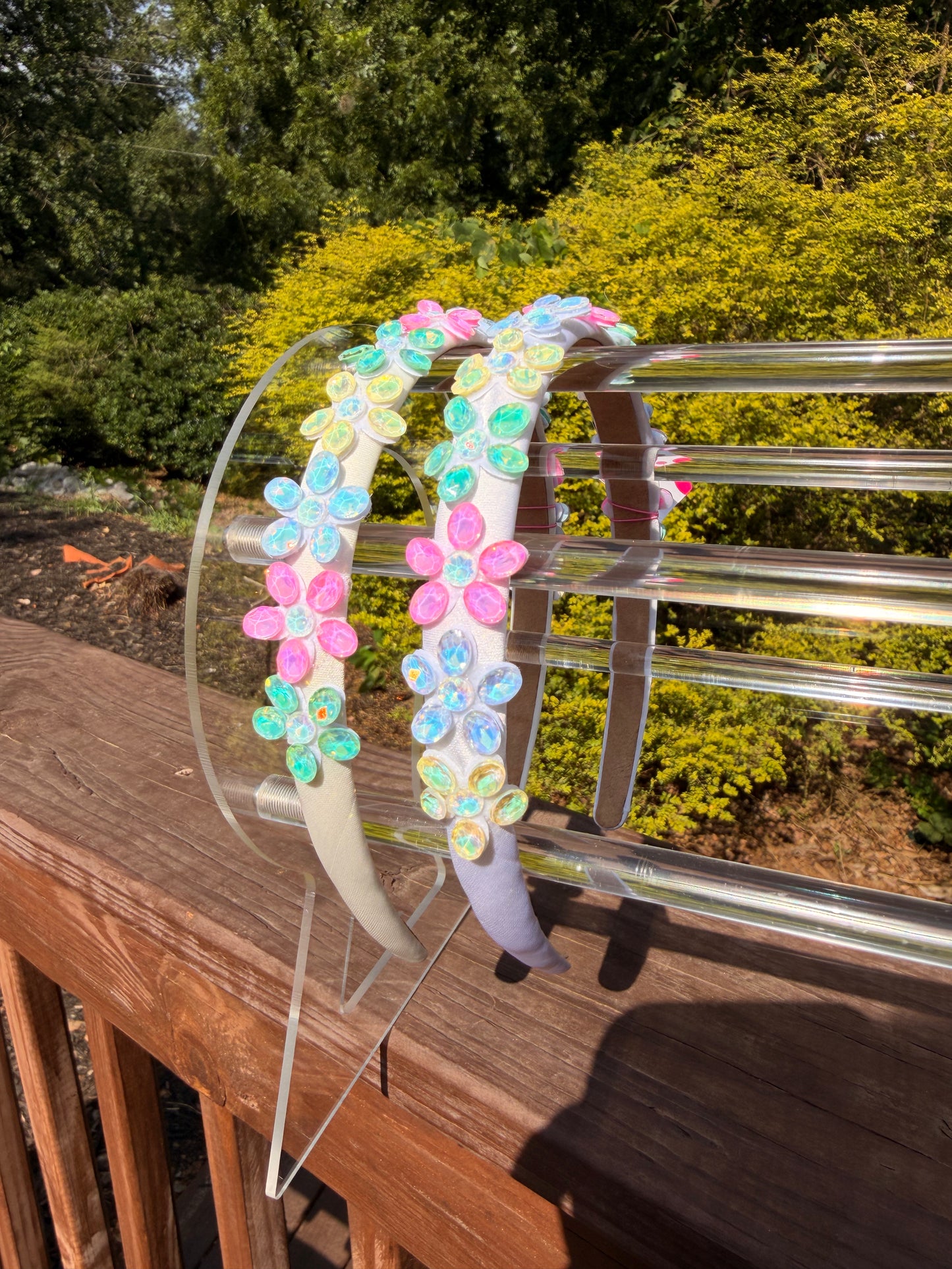 Jewel Flower Thin Headband