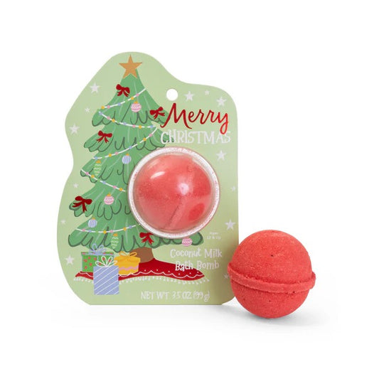 Christmas Tree Clamshell Bath Bomb- Merry Christmas