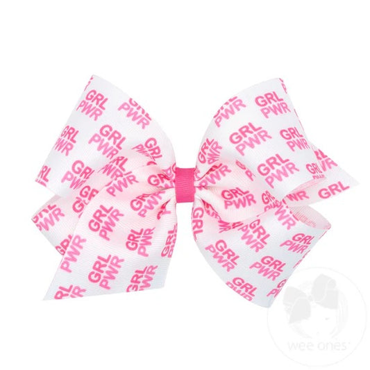 King Breast Cancer Print GG Bow