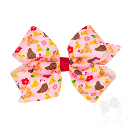 Medium Farm Print Bow