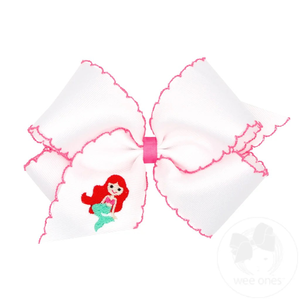 King Mermaid Embroidered Bow