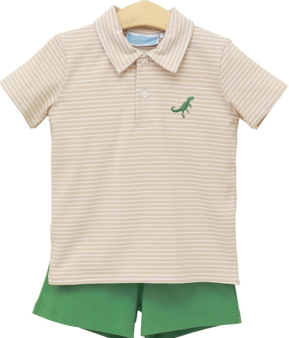 Dino- Mite Polo Short Set