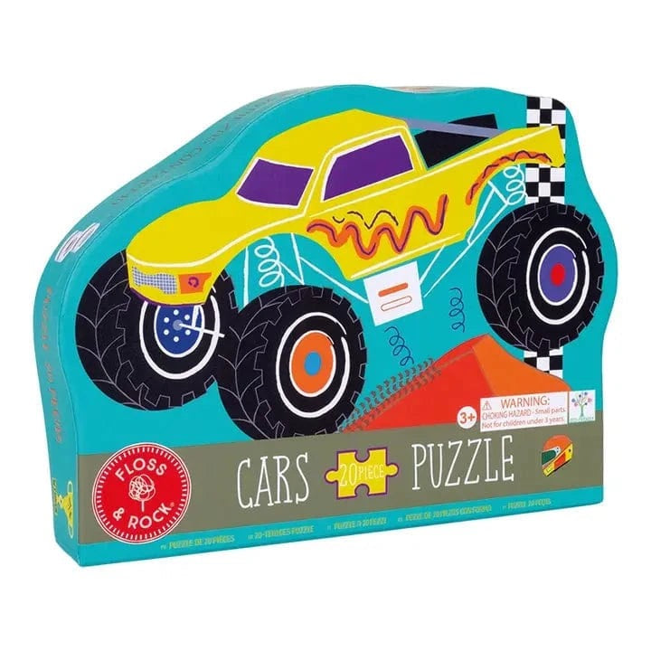 Cars 20 pc Monster Truck Shaped Jigsaw with Shaped Box