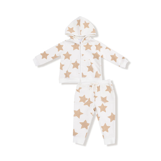 French Terry Stars Hoodie and Jogger Set