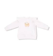Cutie Pie Ruffle Shoulder French Terry Sweatshirt