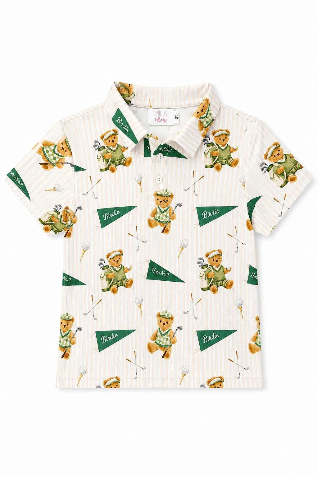 Boys Golfing Bears S/S Polo