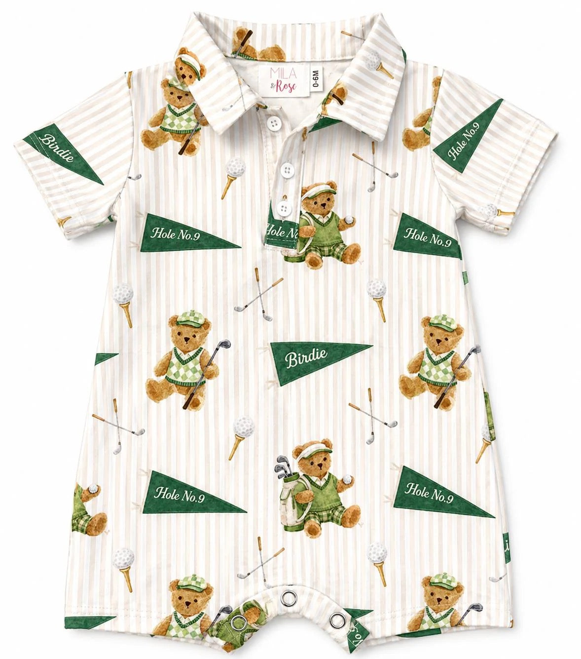 Golfing Bears Shorty One Piece