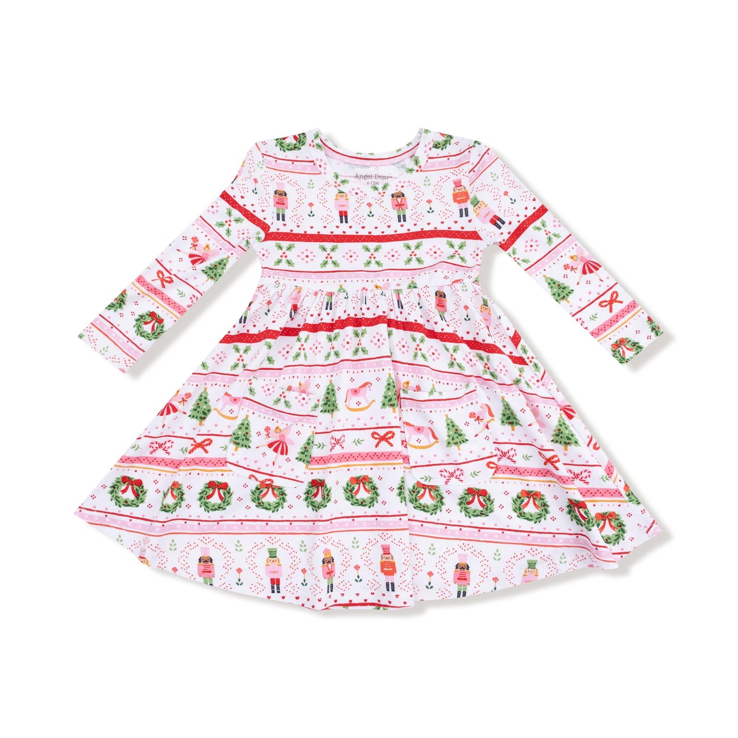 Sugar Plum Fairy- Nutcracker Fair Isle-Long Sleeve Dress