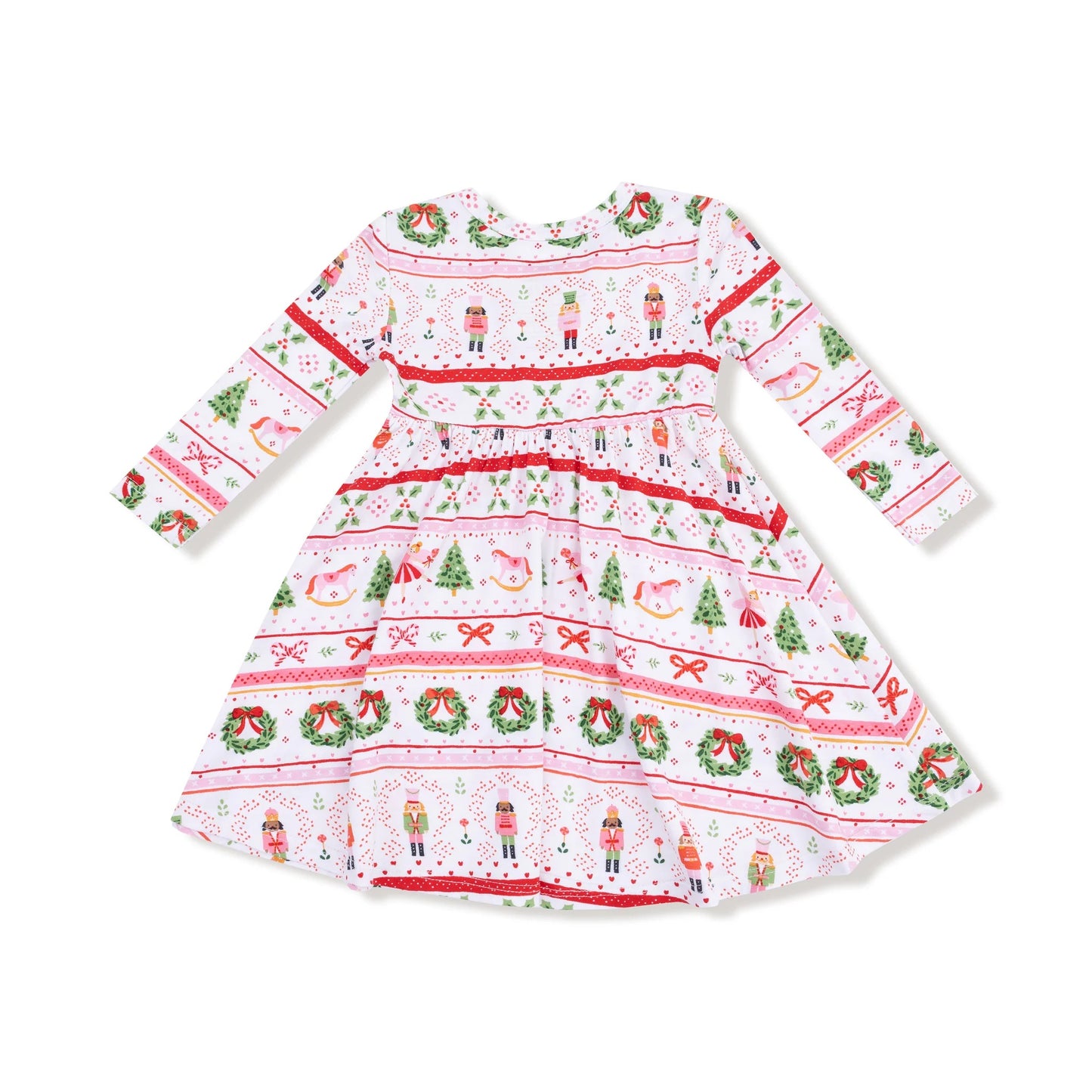 Sugar Plum Fairy- Nutcracker Fair Isle-Long Sleeve Dress