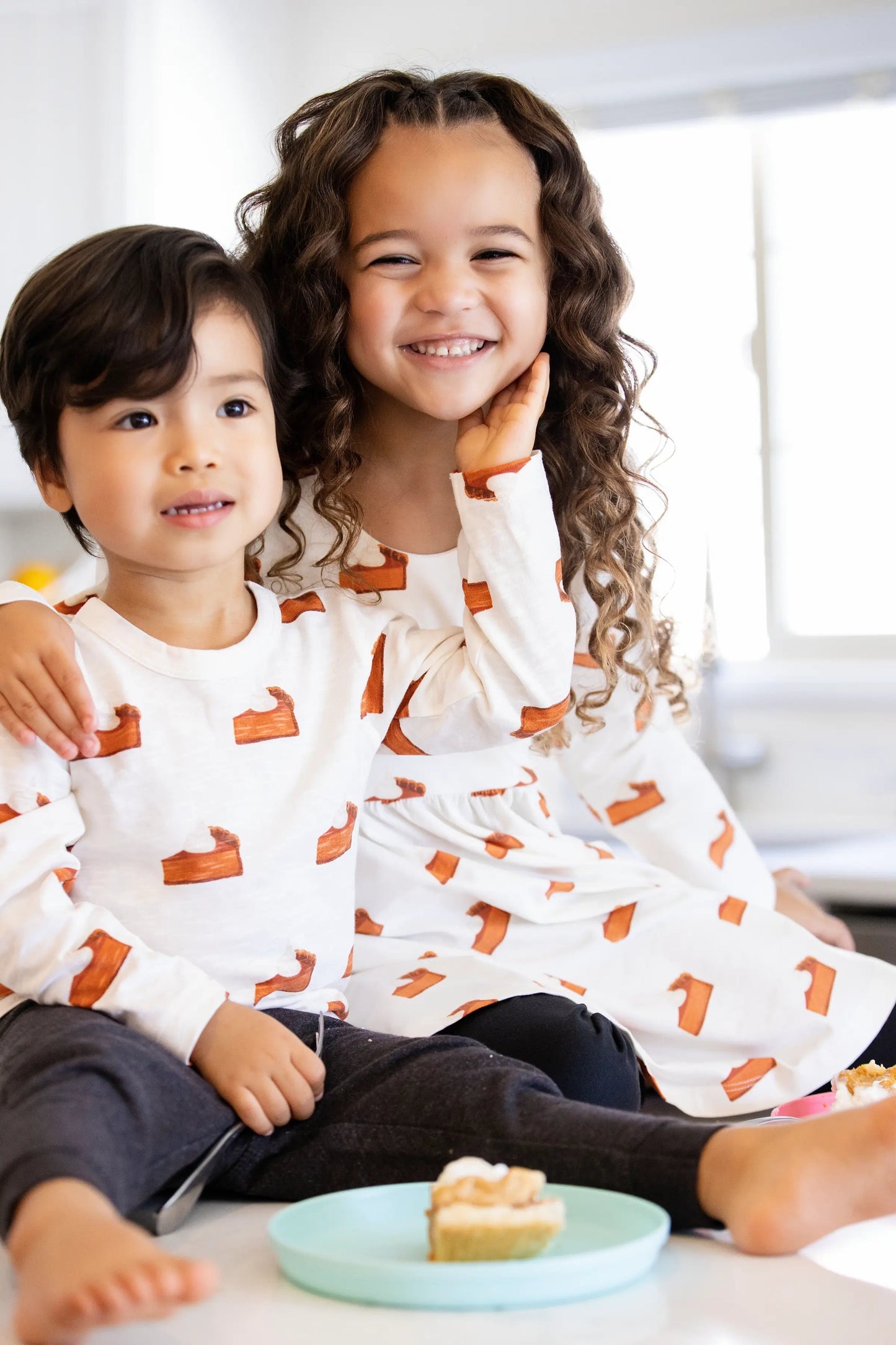 Thanksgiving Long Sleeve Let's Dance Dress_Pumpkin Pie Slice