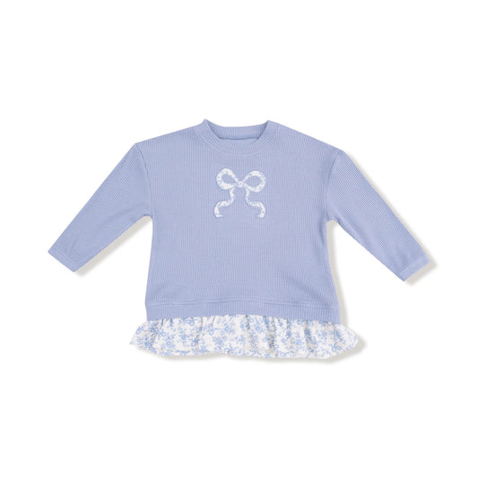 Romi Floral Waffle Pullover w Rib Leggings