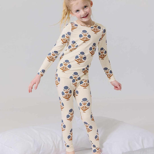 Kids Bamboo PJ Set - Dandelion