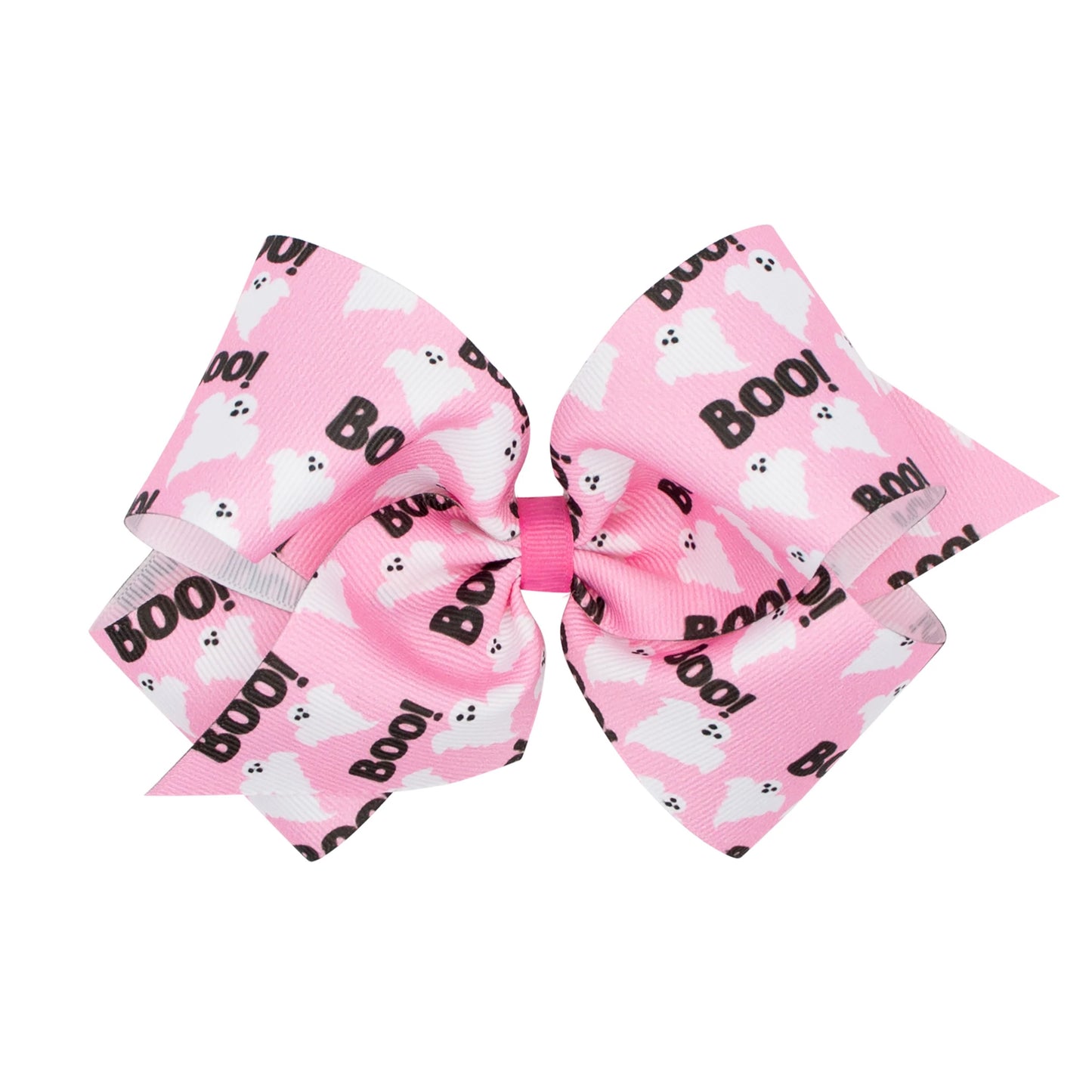 Pink Boo Hair Bow on Clippie.
