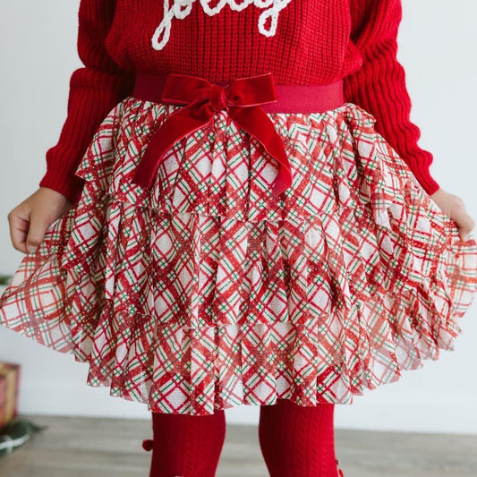 Christmas Plaid Tiered Tutu