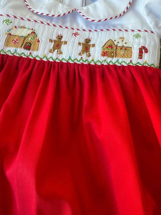 Rosie Gingerbread Smocked Bubble