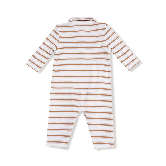 Vintage Stripe Polo Romper