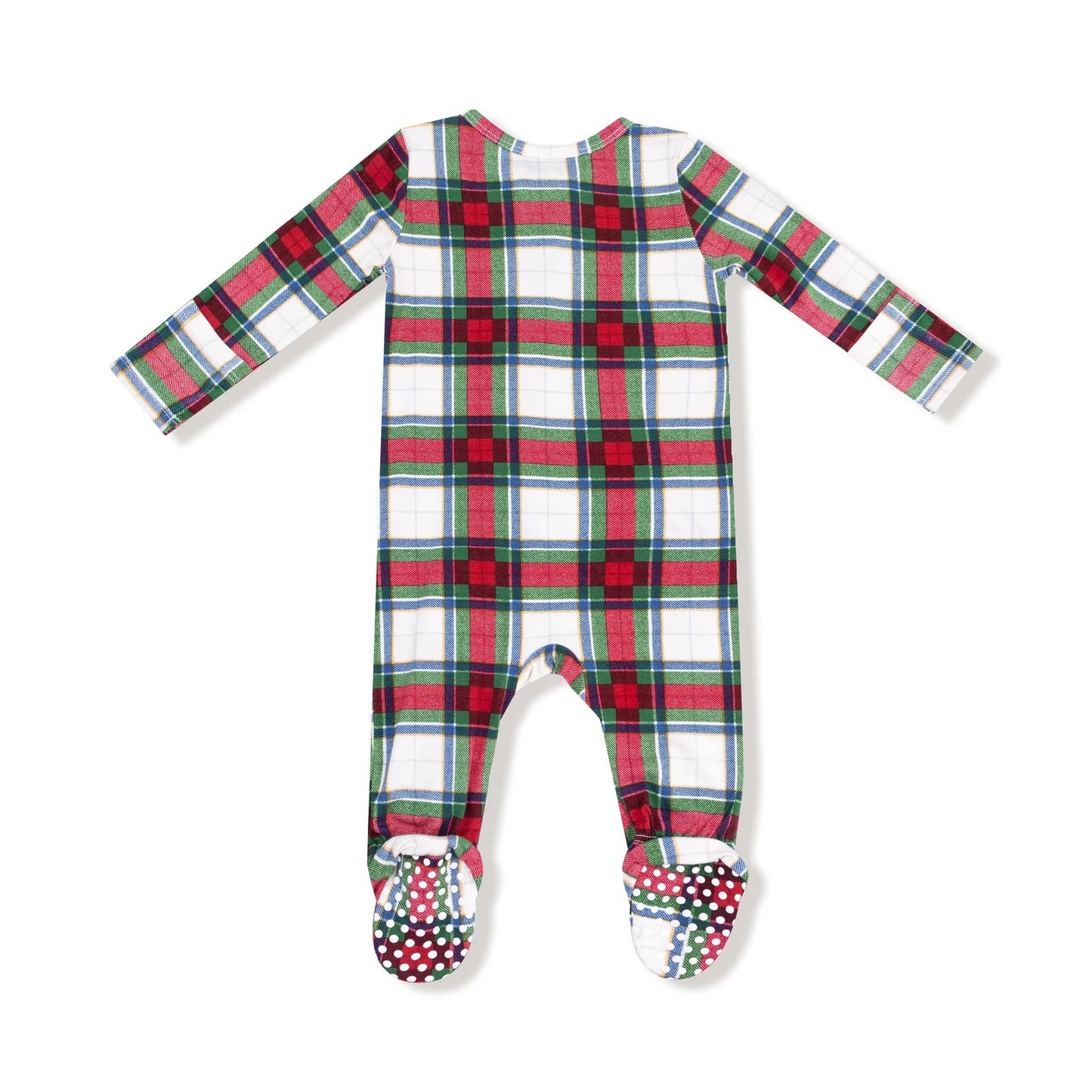 Holiday Plaid 2 Way Footie
