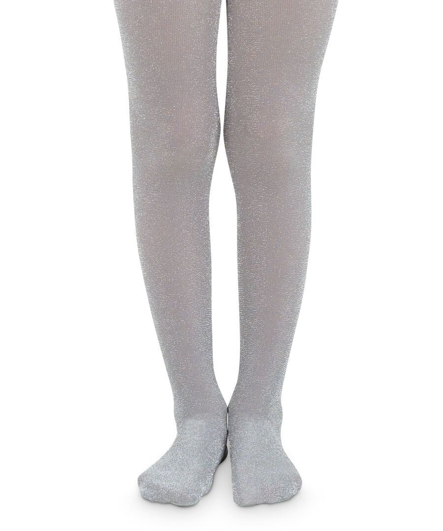 Jeffries Silver Glitter Tights
