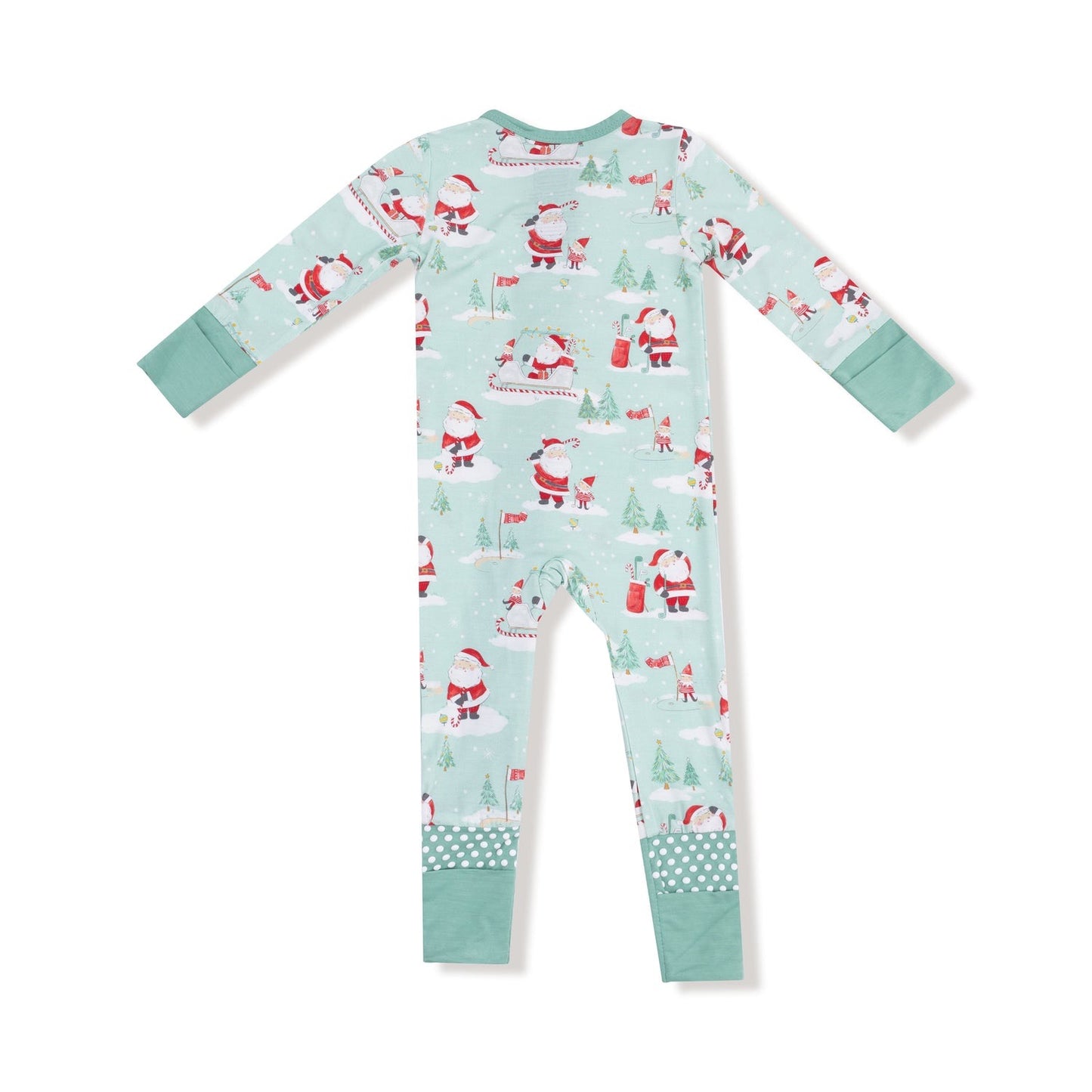 Golfing Santa and Elves- 2 Way Zipper Romper