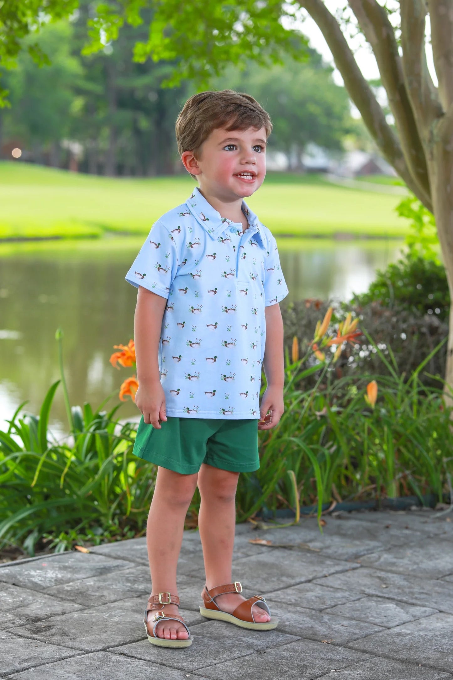 Ducks in a Row Polo Short Set