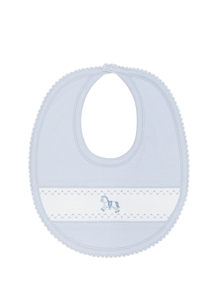 Blue Rocking Horse Bib