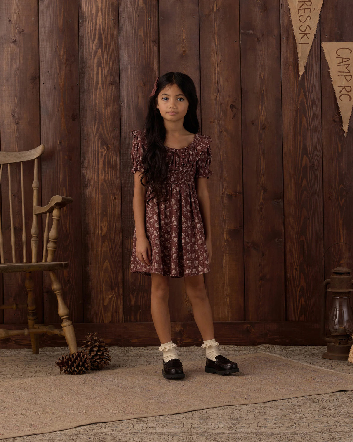 Girls Dillon Dress - Iris Mulberry