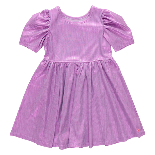 Girls Lavender Dress- Lame Laurie