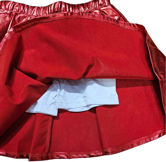 Lulu Bebe Metallic Red Skort