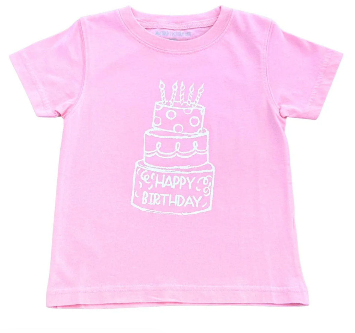 Mustard & Ketchup Kids Pink Happy Birthday T-Shirt