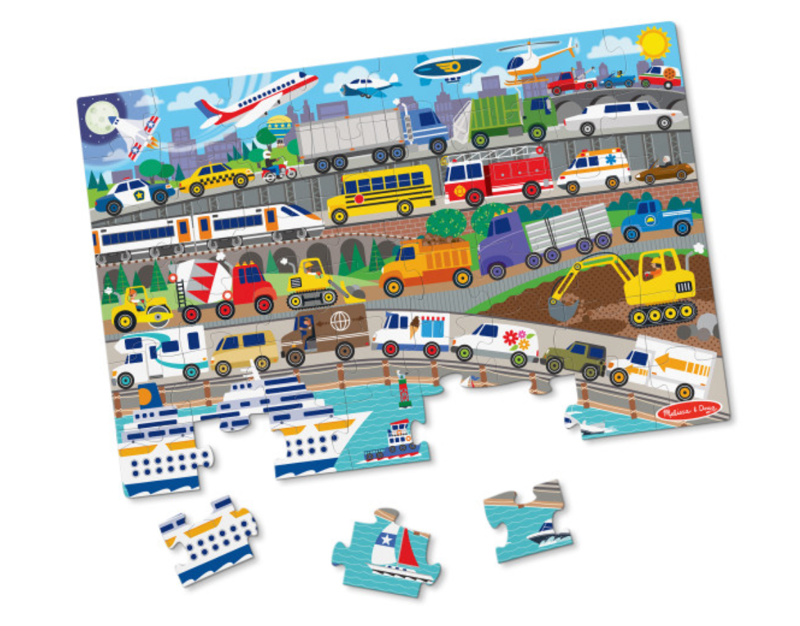 Melissa & Doug Traffic Jam Floor Puzzle