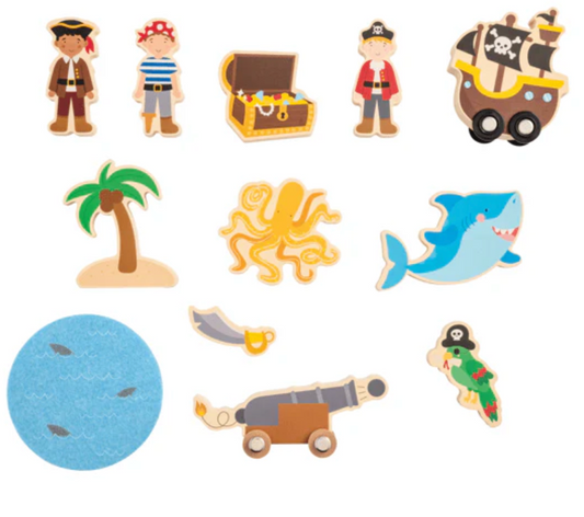 MudPie Pirate Wood Toy Set
