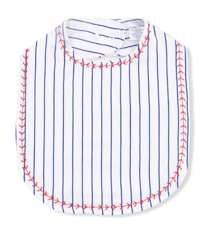 Angel Dear Baseball Stripe Feeding Bib