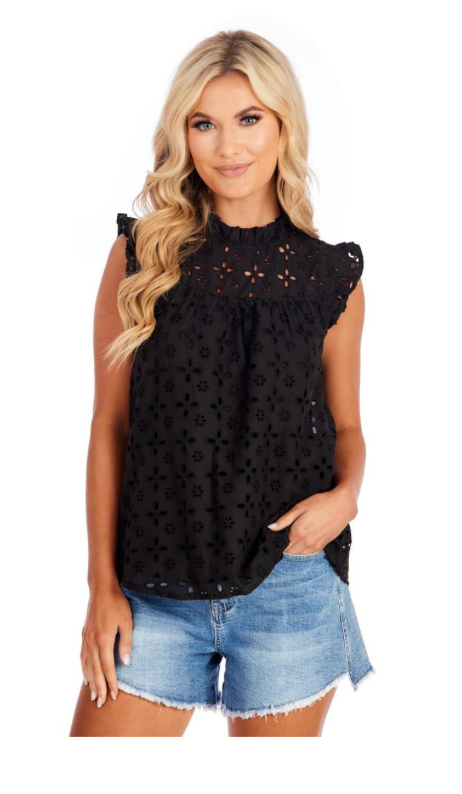 Womens Bianca Eyelet Tank