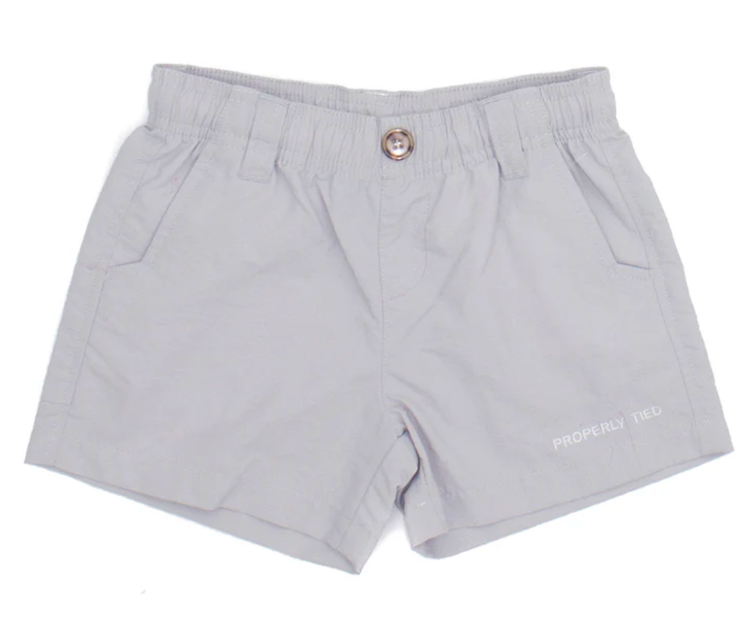 Properly Tied Boys Mallard Short Light Grey