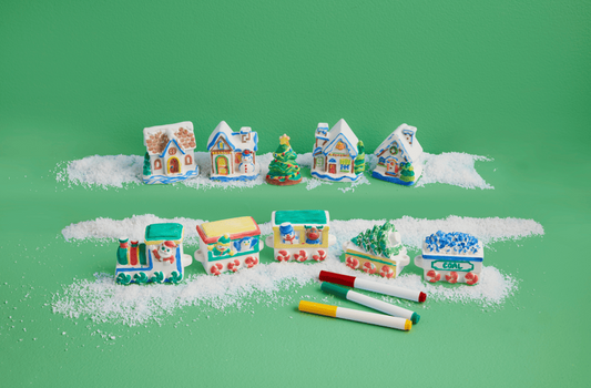 MudPie DIY Color Christmas Train Set