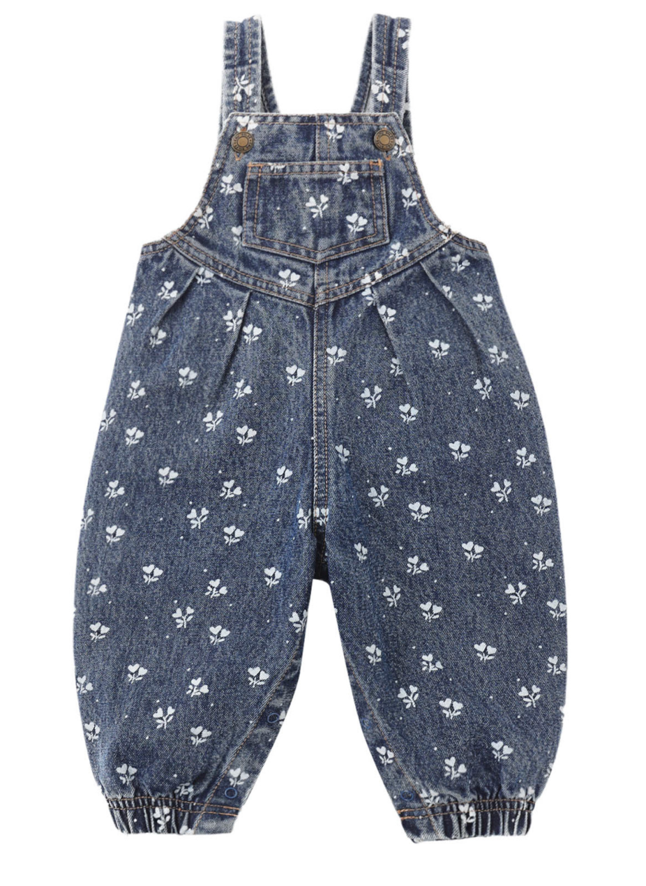 Rylee + Cru Vintage Overall - Hearts Ditsy