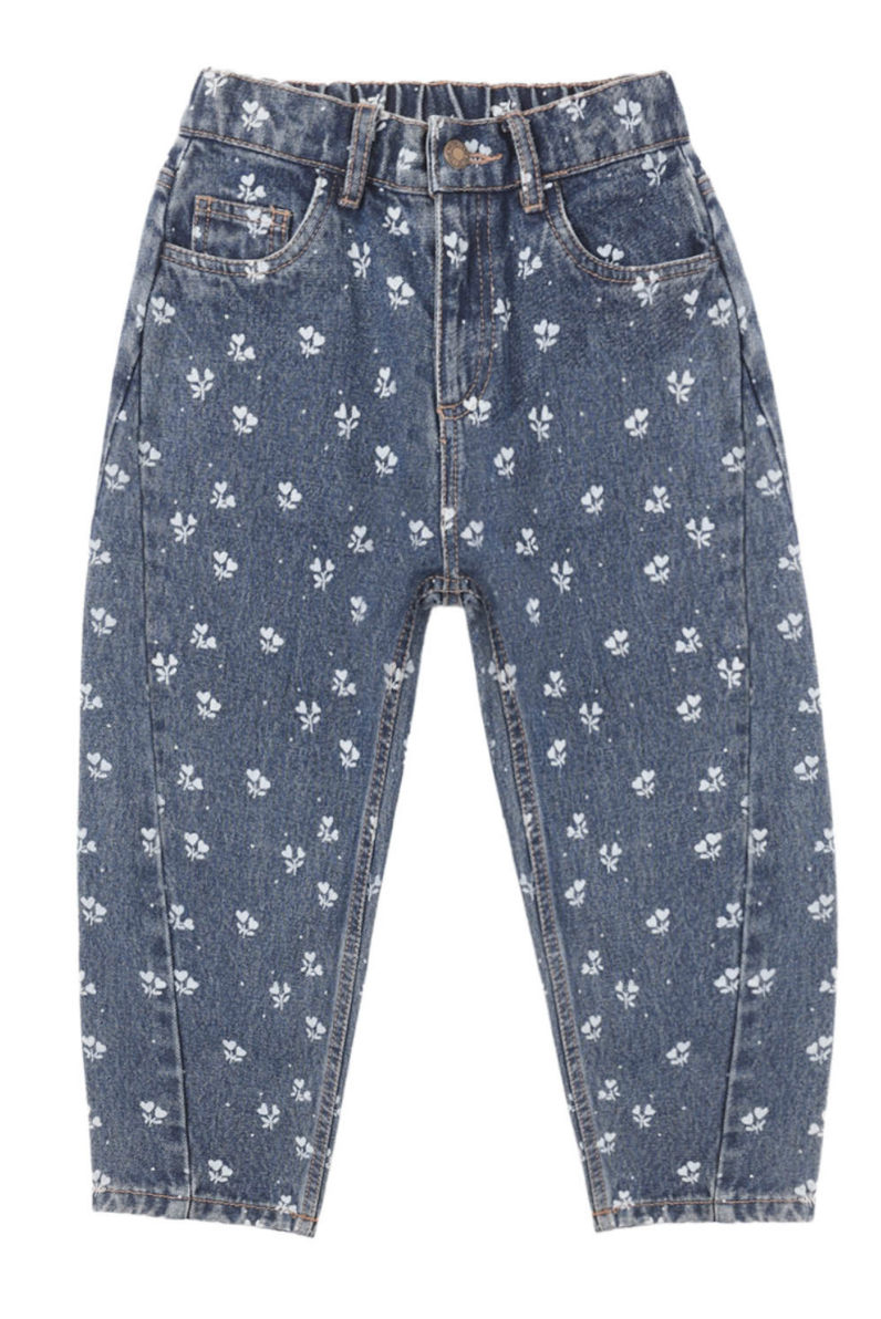 Rylee + Cru Barrel Pant - Heart Ditsy